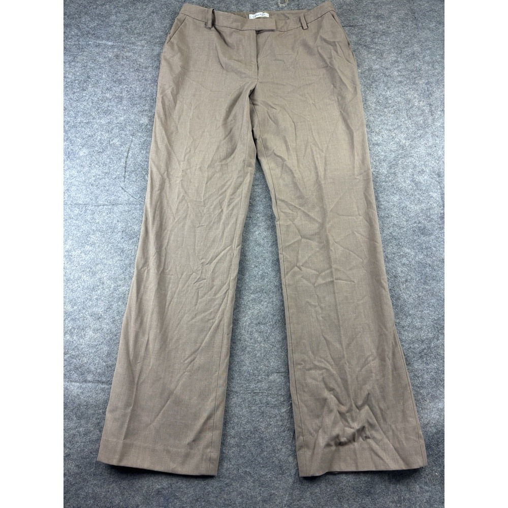 Calvin Klein Women's 8 Brown Straight Leg Dress Pants Classic‎ Business Casual
